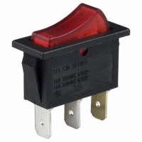 CM102J3RS205QA7 SWITCH ROCKER SPST ILL 125V RED