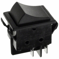 R2401C2NBB SWITCH ROCKER DPST MOM BLACK