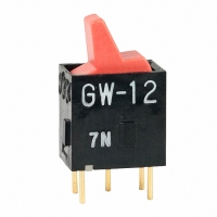 GW12LCP SW ROCKER SPDT PADDLE RD STR PCB