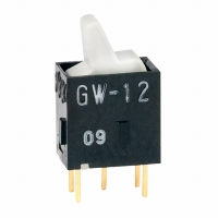 GW12LHP SW ROCKER SPDT PADDLE GY STR PCB