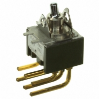 M2022TXG30 SW ROCKER DPDT GOLD .150 R/A PC