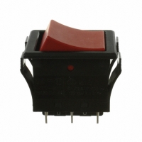 JWL12RCA/UCV SWITCH ROCKER TV8 SPDT RED UCV