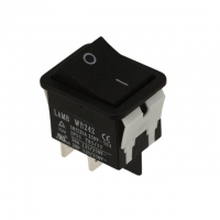 WB242D1121 SW ROCKER DPST 20A BLK ACTUATOR