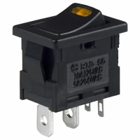 CLS-RR11A125500Y SWITCH ROCKER ILLUM SPST 10A YLW