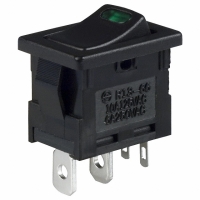 CLS-RR11A125500G SWITCH ROCKER ILLUM SPST 10A GRN