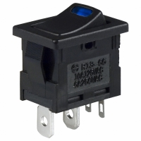 CLS-RR11A125500B SWITCH ROCKER ILLUM SPST 10A BLU