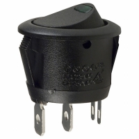 CLS-RC11A125190G SWITCH ROCKER ILLUM SPST 10A GRN
