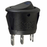 CLS-RC11A125190B SWITCH ROCKER ILLUM SPST 10A BLU