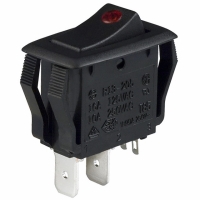 CLS-RR11A120250R SWITCH ROCKER ILLUM SPST 16A RED