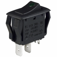 CLS-RR11A120250G SWITCH ROCKER ILLUM SPST 16A GRN