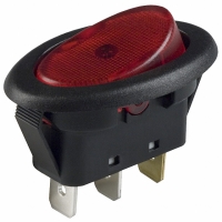 CLS-RO11A12251R SWITCH ROCKER ILLUM SPST 20A RED