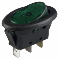 CLS-RO11A12251G SWITCH ROCKER ILLUM SPST 20A GRN
