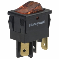 MR93-121BK SWITCH ROCKER MINI SPST AMBER