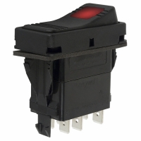 SRL91-22ARN3-BB9N SWITCH RED ROCKER DPST