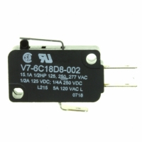 V7-6C18D8-002 SWITCH STRGHT LVR SPDT 15A 277V