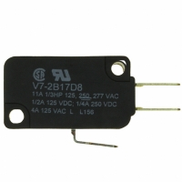 V7-2B17D8 SWITCH PIN PLUNGER SPDT 11A 250V