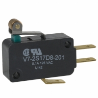 V7-2S17D8-201 SWITCH ROLLER SPDT 100MA GOLD QC
