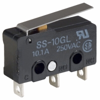 SS-10GL SWITCH SPDT 10.1A HINGE RLLR SLD