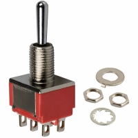 A201SYZQ04 SWITCH TOGGLE DPDT 5A WIRE LUG