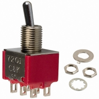 7201MDZQE SWITCH TOGGLE DPDT SLDR LUG 5A