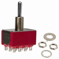 7411SYZQE SWITCH TOGGLE 4PDT 3-WAY S-LUG