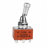 S6AL SWITCH TOGGLE DPDT 20A PNL 4PCS