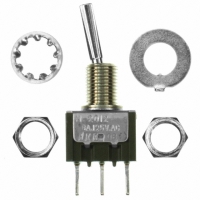 M2012ES1W03/UC SW TOGGLE SPDT FLAT THR SLV PC