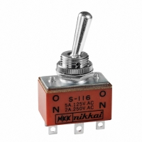 S116 SW TOGGLE DPDT 5A SOLDER LUG