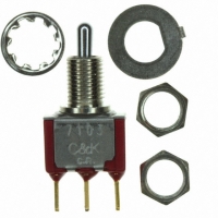 7103MHCGE SWITCH TOGGLE SPDT PC MNT
