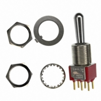 7205TCWCGE SWITCH TOGGLE DPDT PC MOUNT