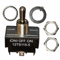 12TS115-5 SWITCH TOGGLE TS ON-OFF-MOM DPDT