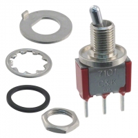 7101MCWCQE SWITCH TOGGLE SPDT PC MNT 5PCS
