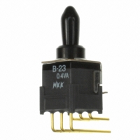 B23JH-GA SWITCH TOGGLE DPDT BAT R/A BLACK