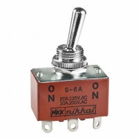 S6A SW TOGGLE DPDT 20A SOLDER LUG