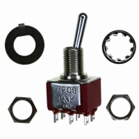 7208SHZQE SWITCH TOGGLE DPDT SOLDER LUG