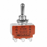 S338 SWITCH TOGGLE DPDT 15A SLDR 5PC