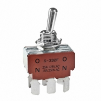 S332F SW TOGGLE DPDT 25A QC