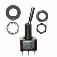 7208P3Y4ZQE SWITCH TOGGLE DPDT SOLDER LUG