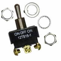 12TS15-1 SWITCH TOGGLE TS ON-OFF-ON DPDT