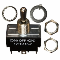 12TS115-7 SWITCH TOGGLE MOM-OFF-MOM DPDT