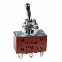 S25AW SWITCH TOGGLE DPDT 15A PNL SEAL