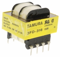 3FD-316 TRANSFORMER DUAL 8VAC .30A